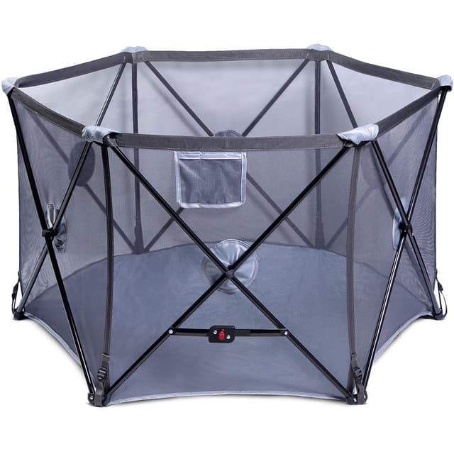ساحة لعب أطفال رمادي بيبي سايف Baby Safe - Foldable Playard - Grey