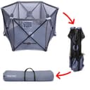 ساحة لعب أطفال رمادي بيبي سايف Baby Safe - Foldable Playard - Grey