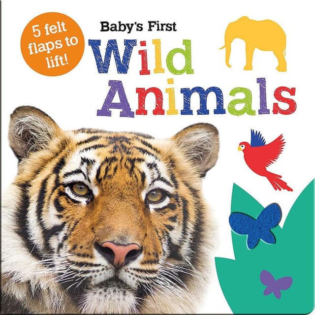 كتاب أولى الحيوانات البرية للأطفال باللغة الإنجليزية باونس Baby's First Wild Animals