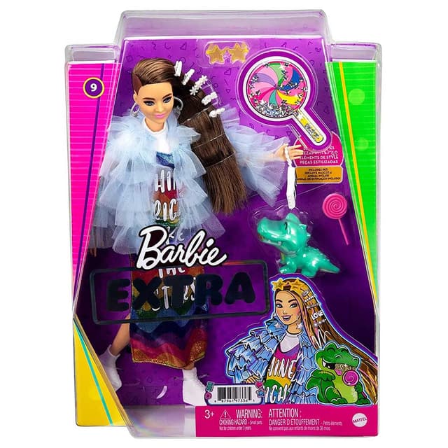 عروسه باربي بمعطف وإكسسوارات باربي Barbie - Extra Doll In Yellow Coat