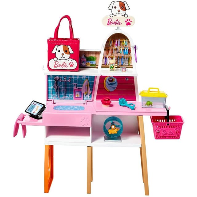 مجموعة متجر مستلزمات الحيوانات الأليفة للاطفال باربي Barbie - Pet Supply Store Playset