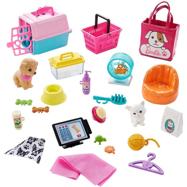 مجموعة متجر مستلزمات الحيوانات الأليفة للاطفال باربي Barbie - Pet Supply Store Playset