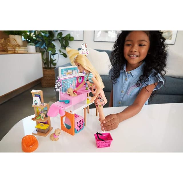 مجموعة متجر مستلزمات الحيوانات الأليفة للاطفال باربي Barbie - Pet Supply Store Playset