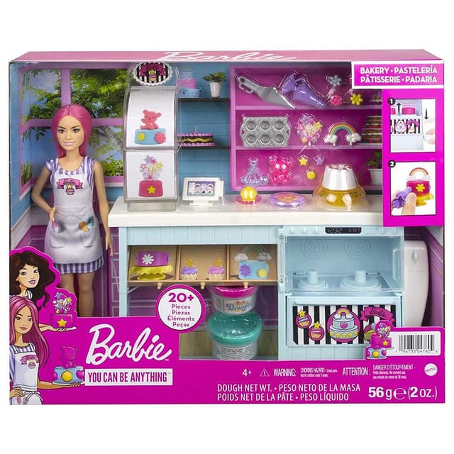 مجموعة لعب مخبز الدمية الصغيرة للاطفال باربي Barbie - Petite Doll Bakery Playset