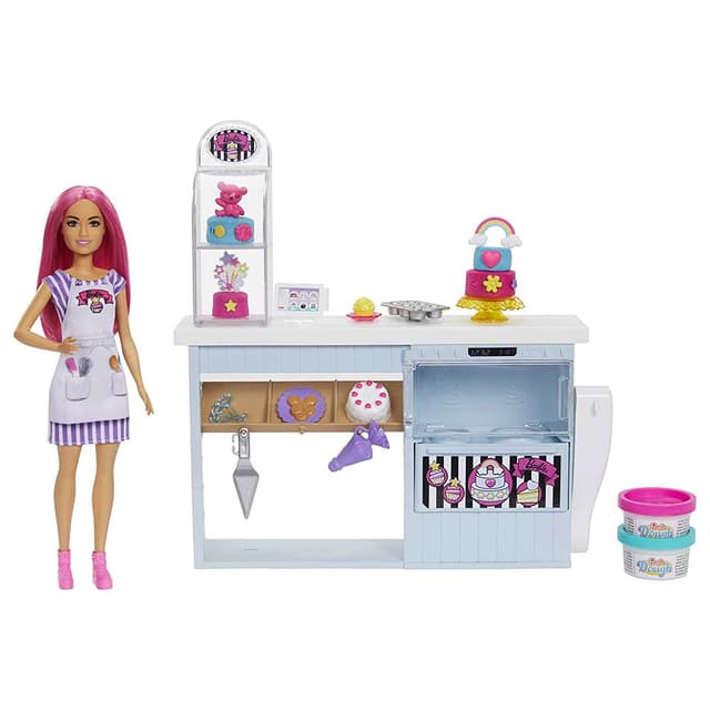 مجموعة لعب مخبز الدمية الصغيرة للاطفال باربي Barbie - Petite Doll Bakery Playset
