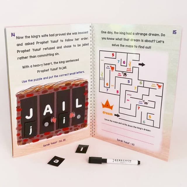 قصة أطفال النبي يوسف عليه السلام باللغة الإنجليزية بيبي كوكو Bebecucu Prophet Yusuf Busy Book