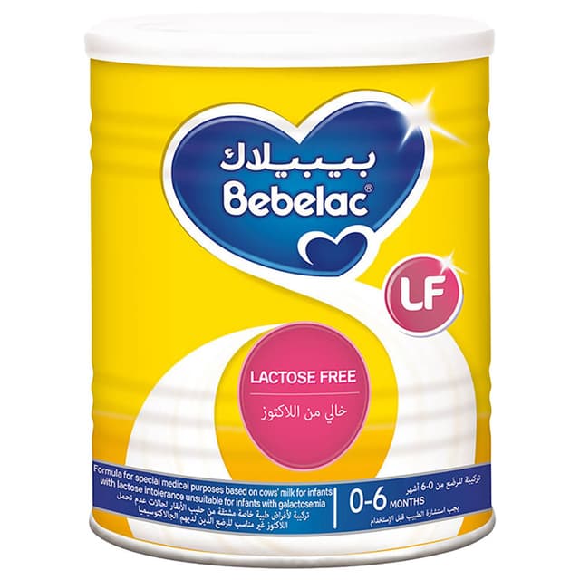 حليب طفل خالي من اللاكتوز 400 غرام 0-6 أشهر بيبيلاك Bebelac Lactose Free Milk, 400g
