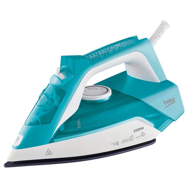 مكواه بخاريه 2200 واط أزرق فاتح بيكو Beko Steam Iron Turquoise
