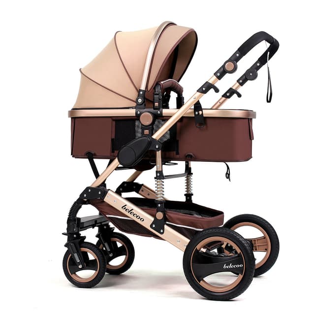عربيه اطفال بني بيليكو Belecoo 6 Khaki Classic 3 in 1 Pram