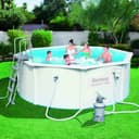 مسبح كبير منزلي 360 × 360 × 120 سم بإطار فولاذي ونظام فلترة بيست واي Bestway Hydrium Pool Set