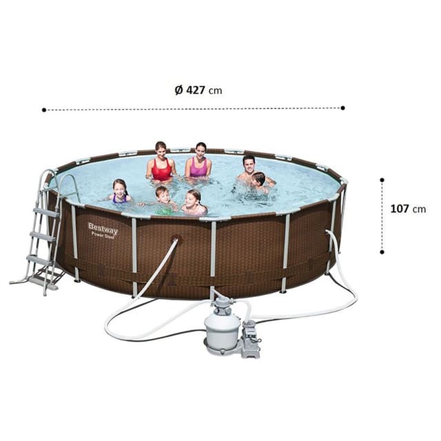 Bestway - 14" x 42" Rattan Frame Pool Set