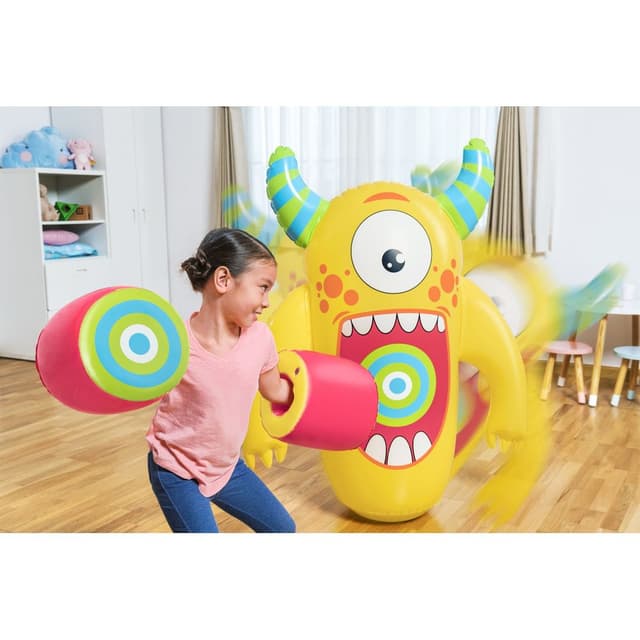 كيس ملاكمة للأطفال قابل للنفخ مع قفازات ملاكمة 1.2 متر بيست واي Bestway Bop Bags Monster