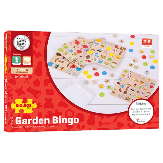 لعبة بينجو للأطفال من عمر 3 سنوات بيجغس الحديقة Bigjigs Garden Bingo