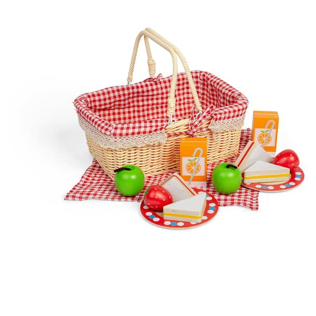 لعبة سلة الرحلات للأطفال من عمر 3 سنوات بيجغس Bigjigs Picnic Basket Set