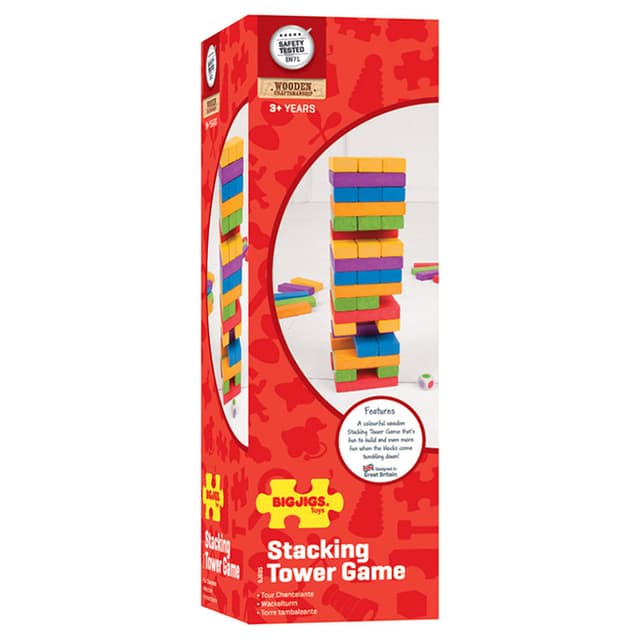 لعبة الخشب للأطفال من عمر 3 سنوات بيجيغس Bigjigs Stacking Tower Game
