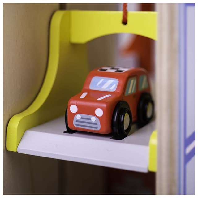 لعبة كراج السيارات للأطفال من عمر 3 سنوات بيجيغس Bigjigs Wooden Park & Garage Playset