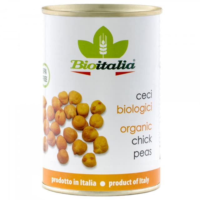 حمص حب معلب عضوي 400 جرام من بيو إيطاليا BioItalia - Organic Chick Peas 400g