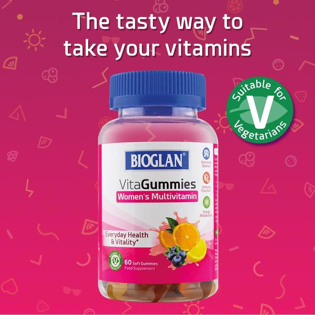 مكمل غذائي للنساء على شكل حلوى مضغية Bioglan Women's VitaGummies
