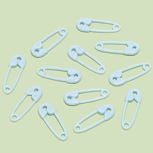 دبابيس أمان زرقاء للمواليد والمناسبات Blue Safety Pins Favors