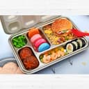 لانش بوكس للاطفال 5 أقسام فولاذ رمادي بونجور Bonjour Steel Lunch Box