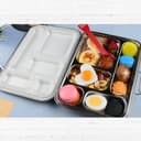 لانش بوكس للاطفال 5 أقسام فولاذ رمادي بونجور Bonjour Steel Lunch Box