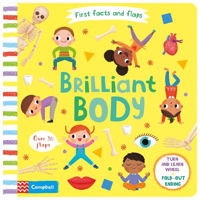 كتاب الجسم الرائع لتعريف الاطفال عن اقسام الجسم ووظائفها من كامبل بوكس Campbell Books - Brilliant Body