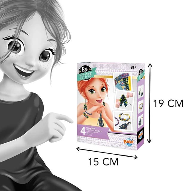 لعبة تصميم مجوهرات مطبوعة بالشمع من بوكي فرنسا Buki France Wax Print Jewellery Kit