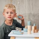 مجموعة أدوات الحلاقة خشبية للأطفال 3 سنوات 8 قطع من أستروب ByAstrup Barber Set