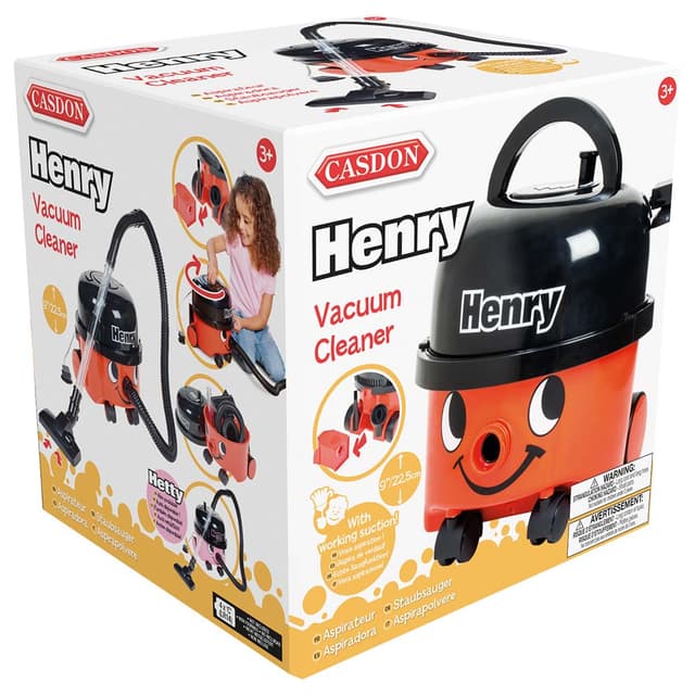 مكنسة كهربائية للأطفال هنري باللون الأحمر مقدمة من كاسدون Casdon - Henry Vacuum Cleaner - Red