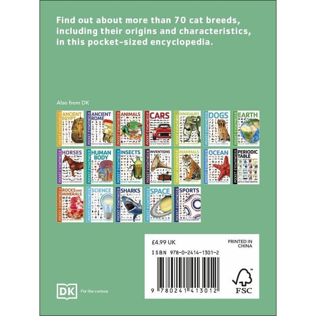 كتاب مصور للاطفال عن القطط من مجموعة بوكيت من دار نشر دي كي DK Cats