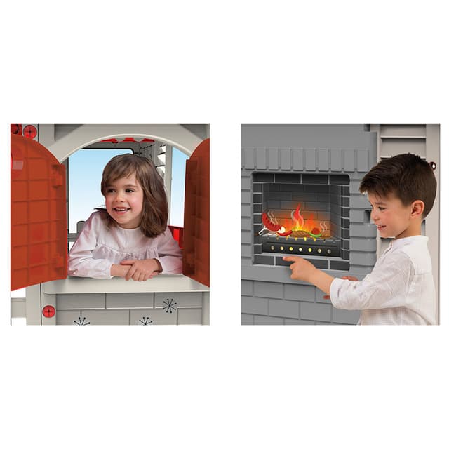 بيت للاطفال كبير بلاستيك أحمر / بني تشيكوز Chicos - Le Chalet - Red & Brown