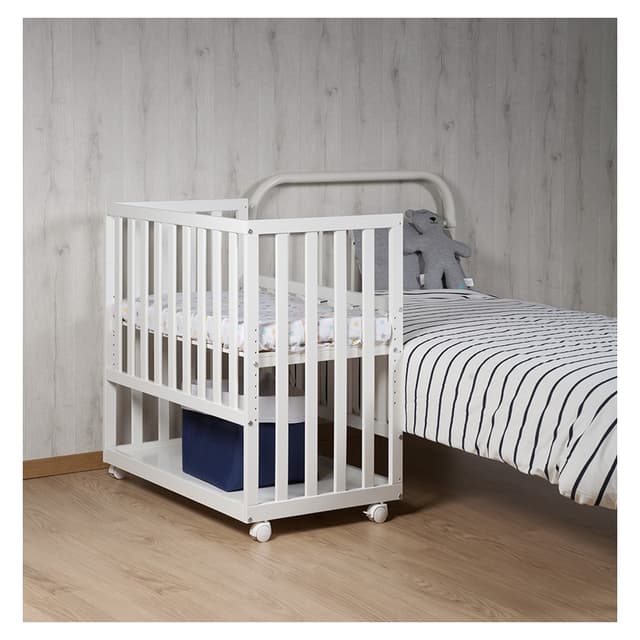 Childhome - Bedside Crib Beech - White