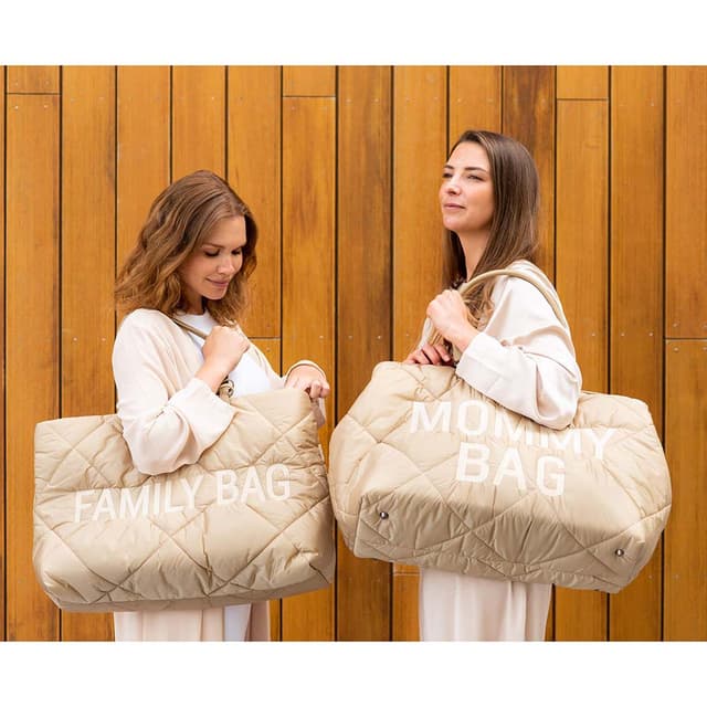 شنط نسائية - سهلة التنظيف تشايلد هوم Childhome - Family Bag - Puffered Beige
