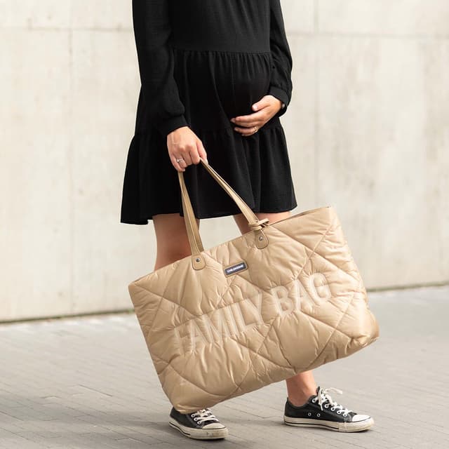 شنط نسائية - سهلة التنظيف تشايلد هوم Childhome - Family Bag - Puffered Beige