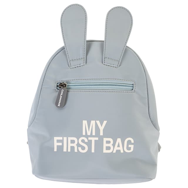 شنط الأطفال-  حجرة كبيرة لعلبة الغداء تشايلد هوم Childhome - Kids My First Bag - Grey
