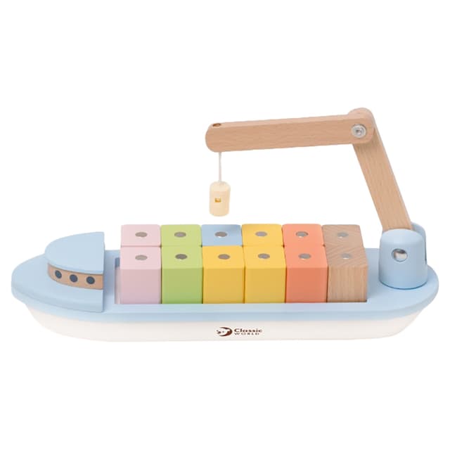 لعبه اطفال سفينة خشبية كلاسيك وورد Classic World Block Boat