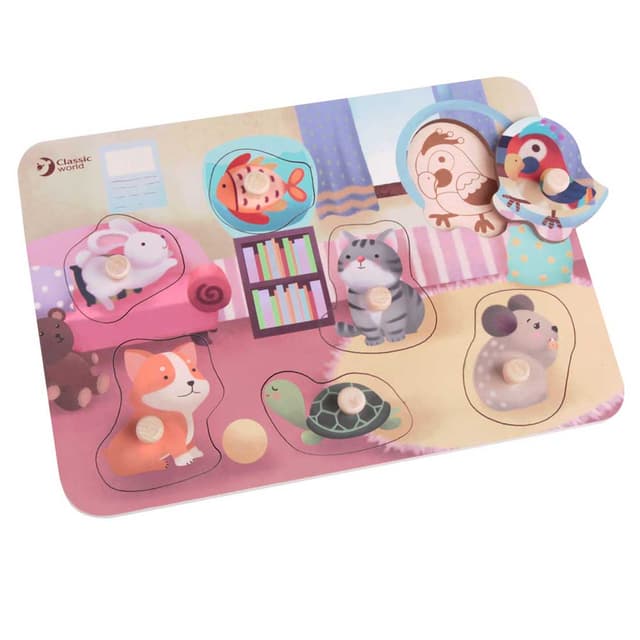 لعبه أطفال ألغاز على شكل حيوانات كلاسيك وورد Classic World  House Pet Puzzle