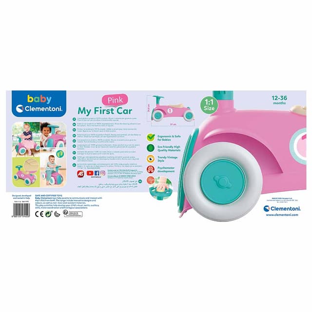 Clementoni - Baby My First Car - Pink