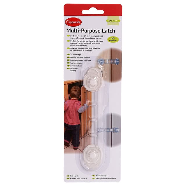 قفل أبواب مانع للأطفال متعدد الاستخدامات من كليباسيف Clippasafe Multi-Purpose Latch - SW1hZ2U6MjAwOTk2Nw==