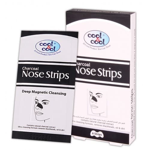 لصقات خشم لإزالة الرؤوس السوداء كول آند كول Cool & Cool Charcoal Nose Strips