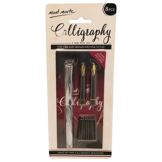 أقلام الخط العربي بمجموعة مؤلفة من 8 قطع كرافت بوكس Craft Box - 2 Nib Calligraphy Set