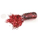 برطمان قلتر أشكال قلوب باللون الأحمر بقياس 3مم كرافت بوكس Craft Box - Glitter Jar Hearts 3mm - Red
