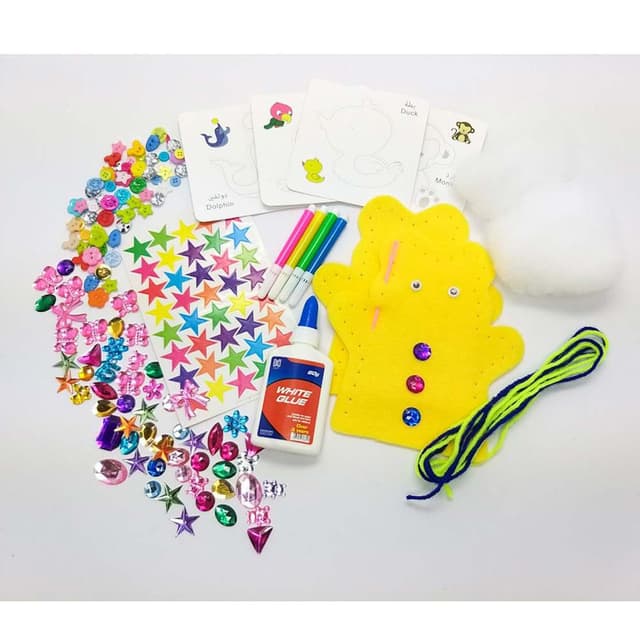 أعمال يدوية للأطفال صناعة الدمى من كرافت بوكس Craft Box Hand Puppet Kit