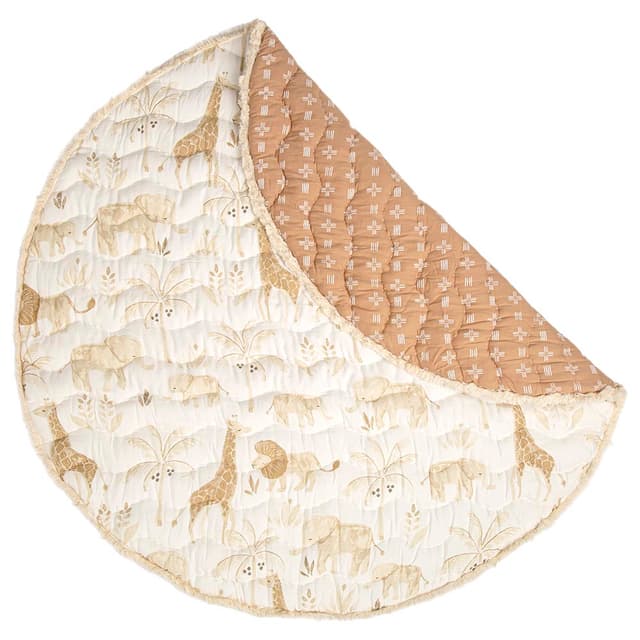 سجادة للاطفال دائرية مبطنة كرين بيبي Crane Baby - Kendi Quilted Playmat