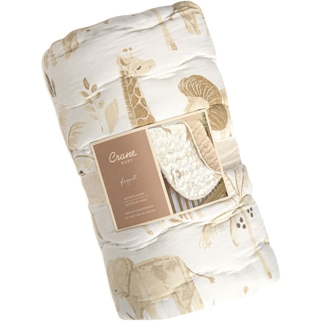 سجادة للاطفال دائرية مبطنة كرين بيبي Crane Baby - Kendi Quilted Playmat