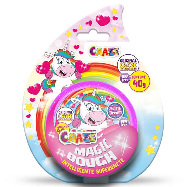 صلصال عجينة سحرية للأطفال قابلة للتشكيل ومطاطي ألوان متنوعة 40 غرام كريز ماجيك دو Craze - Magic Dough - 40g - Color May Vary