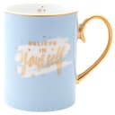كوب فاخر مطلي بالذهب عيار 24 قيراط باللون الأزرق مزخرف بعبارة "Believe In Yourself" من كريستينا ري Cristina Re - Believe In Yourself Mug