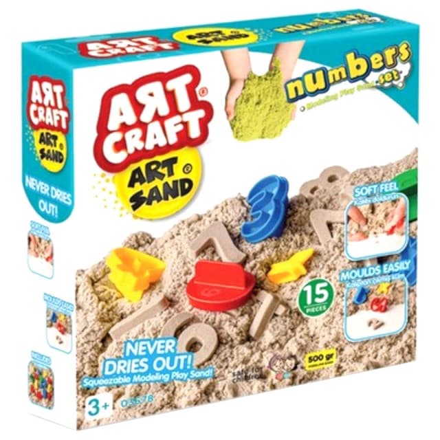 مجموعة ألعاب الرمل بتصميم أرقام ديدي Dede - Arts And Numbers Sand Set