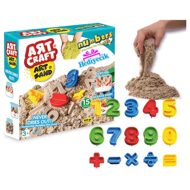 مجموعة ألعاب الرمل بتصميم أرقام ديدي Dede - Arts And Numbers Sand Set