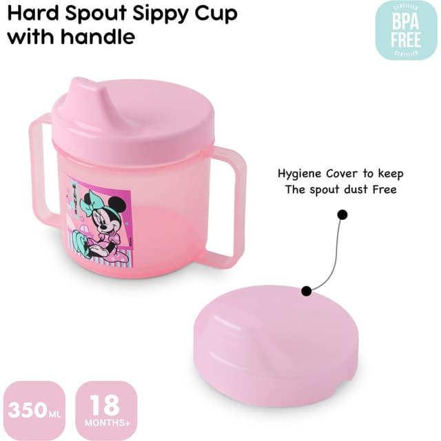 كوب اطفال مع مصاصة سيلكون وردي ديزني Disney Baby Handle Cup